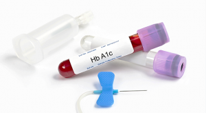 HbA1c tube with blood collection